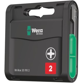 Wera 5057750001 Bit-Sortiment, Bit-Box 20 PH 2, 20-teilig