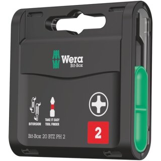 Wera 5057751001 Bit-Sortiment, Bit-Box 20 BTZ PH 2,...