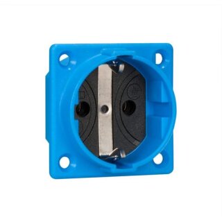 ABL 1661350 SCHUKO Built-in socket, blue, without hinged lid