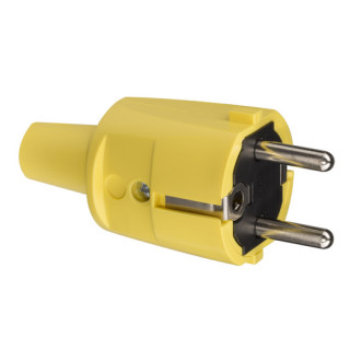 ABL Sursum 1418050 SCHUKO PVC-Stecker, gelb, 2 Erdungssysteme
