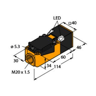 Turck BI15-CP40-FZ3X2/S100 Induktiver Sensor, mit...