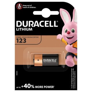 DURACELL DCR123A Batterie Lithium 3V CR123A 1er Blister...
