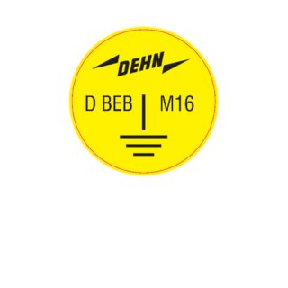 DEHN D EAK D50 BEB Erdungsaufkleber als Kennzeichnung für Bahnerdungsprodukte D  50mm