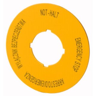 Eaton Electric M22-XBK15 Schild, NOT-HALT, D = 60 mm,...