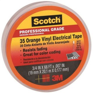 3M Scotch35-19x20or Scotch® 35 Vinyl Elektro-Isolierband, Orange, 19 mm x 20 m, 0,18 mm