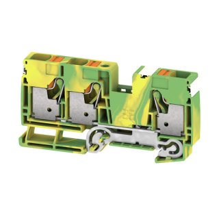 Weidmüller A3C 16 PE DL Schutzleiter-Reihenklemme, PUSH IN, 16 mm², grün / gelb