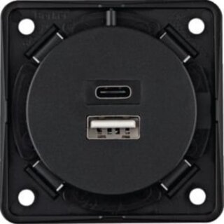 BERKER  926202505 USB Lade-Std.,2f,3A, A+C, ITG, anth