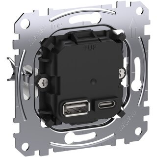 Merten MEG4366-0120 USB Ladestation-Einsatz Typ A+C mit...