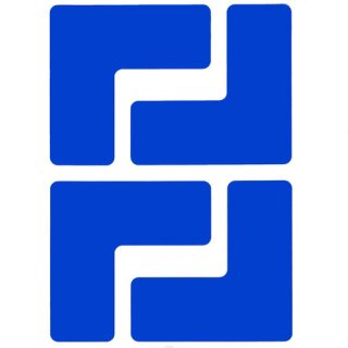 Brady TS-50.80-514-COR-BL-20 Eckemarkierung - Ls - 50,8mm  x 127mm Blaue Toughstripe Floor Marking Polyester