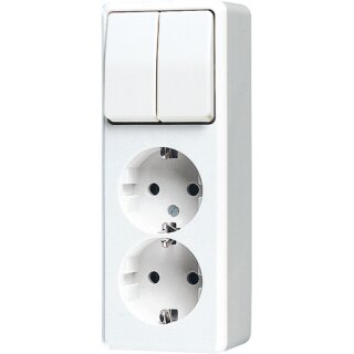 JUNG 625 A WW SCHUKO®-Zweifach-Steckdose...