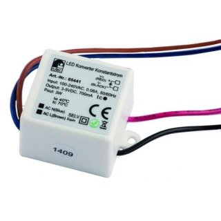 RUTEC 85441 LED Konverter 700mA 2,1-3,5W 3-5V 100-240V AC