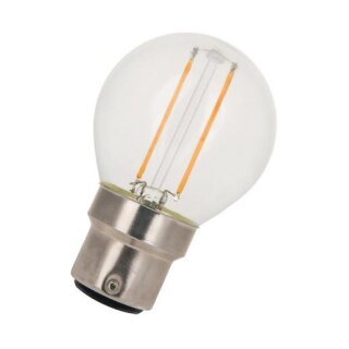 Bailey 145333 BAI LED Filament Tropfen G45 B22d 12V-24V AC/DC 2W (21W) 200lm 2700K Klar 45x73mm 15000h LED-Lampe