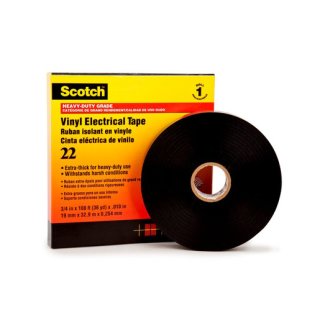 3M SCOTCH22-50X33 Scotch® 22 Vinyl Elektro-Isolierband, Schwarz, 50 mm x 33 m, 0,25 mm