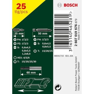 BOSCH 2607019676 Mini-X-Line-Schrauberbit-Set, 25-teilig
