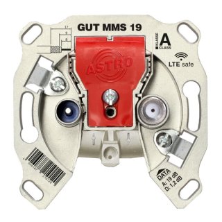 Astro GUT MMS 19 2-Loch BK-Modem-Durchgangsdose,...