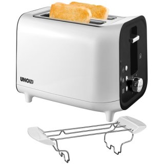UNOLD TOASTER Shine white Automatik-Toaster für 2...