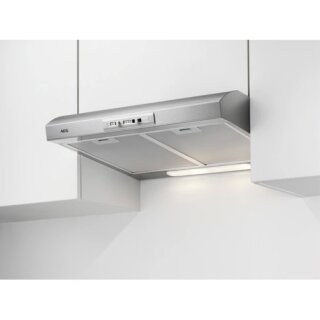 AEG DUB1611M Lower Easy Unterbau Dunstabzugshaube 60cm, Edelstahl, max. 71m³/h, Schiebeschalter