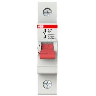 ABB E201/16R E201/16R Trennschalter 1P,16A,Schaltgriff rot