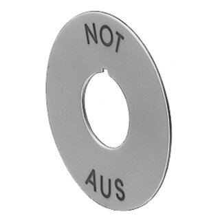 EAO 704.963.5 Bezeichnungsschild D60 gelb NOT-AUS