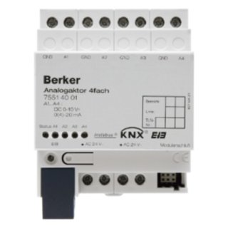 Berker 75514001 Analogaktor 4fach REG KNX lg
