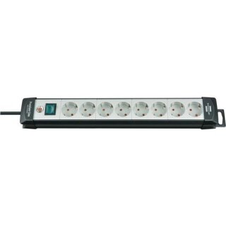 BRENNENSTUHL 1951580100 Premium-Line Steckdosenleiste 8-fach schwarz/lichtgrau 3m H05VV-F 3G1