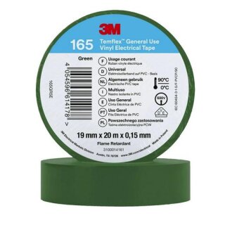 3M 165GR5E 3M Temflex Vinyl-Isolierband 165, Grün,...