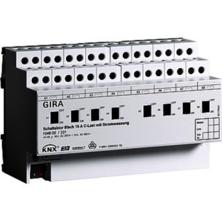 GIRA 104600 Schaltaktor 8f 16 A Hand + Strom C-Last KNX REG