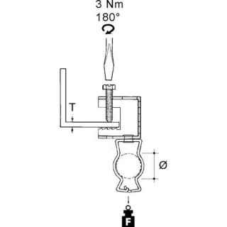 Niedax FH65-GM1926 E-KLIPS, Schraubklemme mit Rohrclip,...