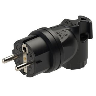 05822-s Schutzkontaktwinkelstecker Vollgummi 2SL IP44...